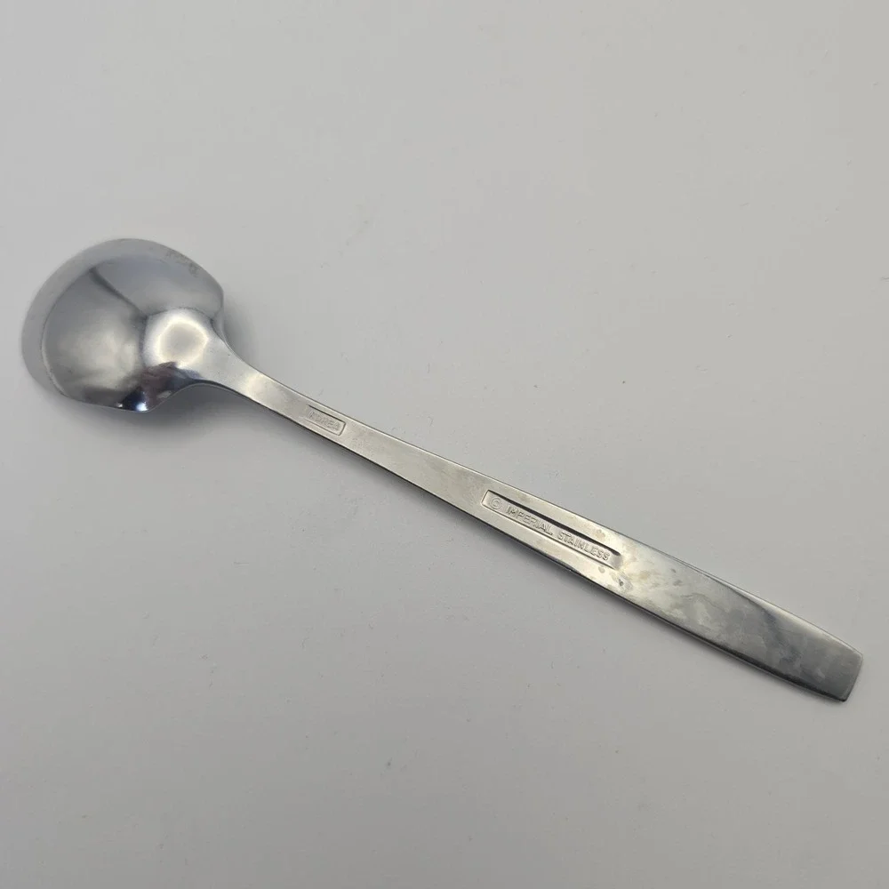 Young Rose Imperial Intl‎ Stainless Round Soup Spoon Flatware Serving Piece
